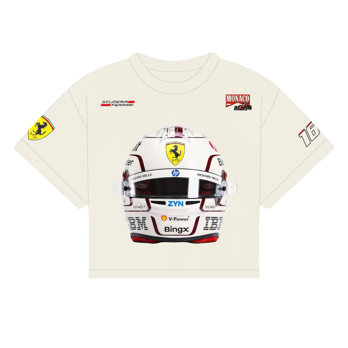 LECLERC HELMET MONACO ‘26 SHIRT | OFF-WHITE