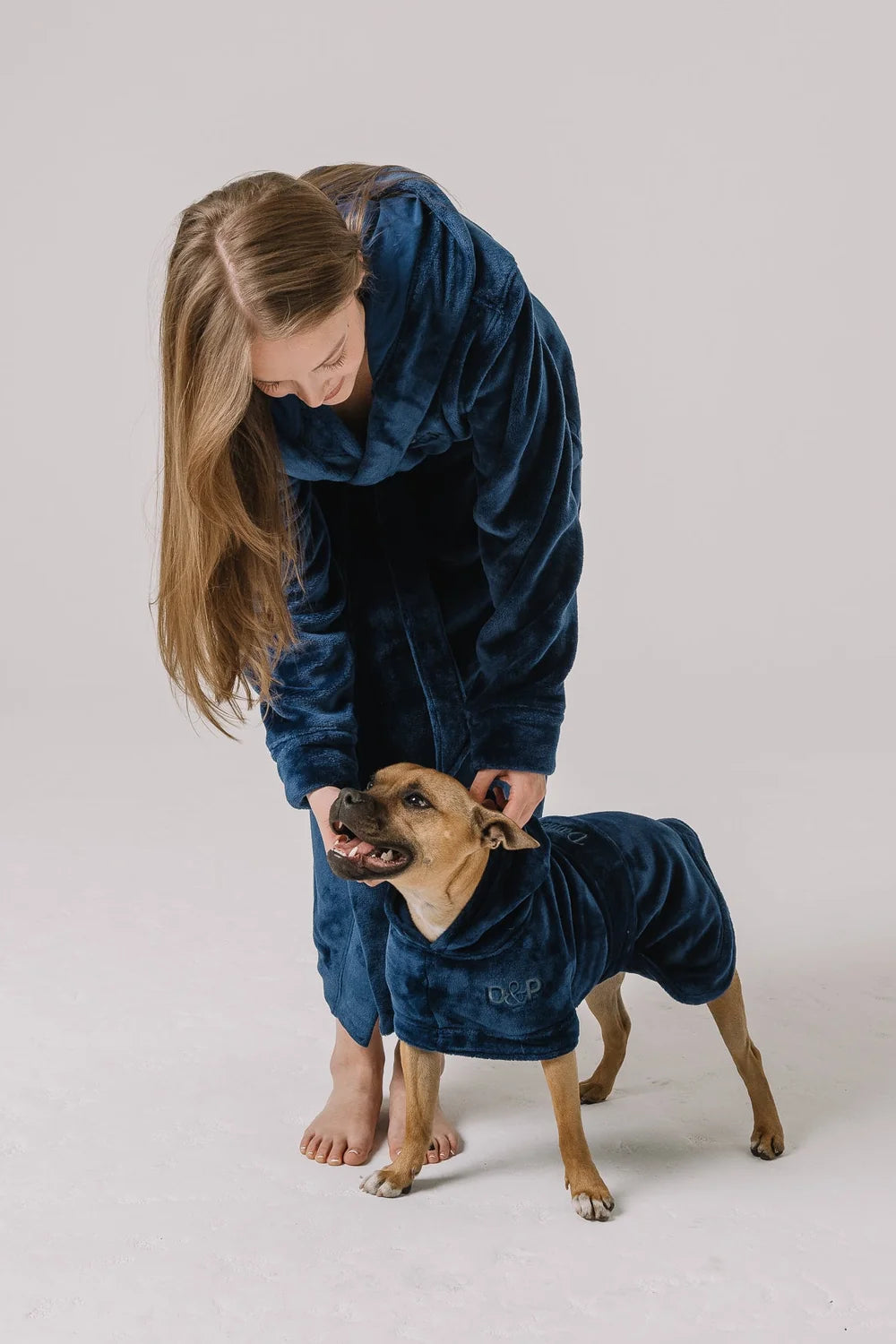 Doggo Robe Matching Set | Navy