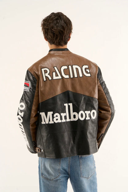 MARL BROWN LEATHER JACKET