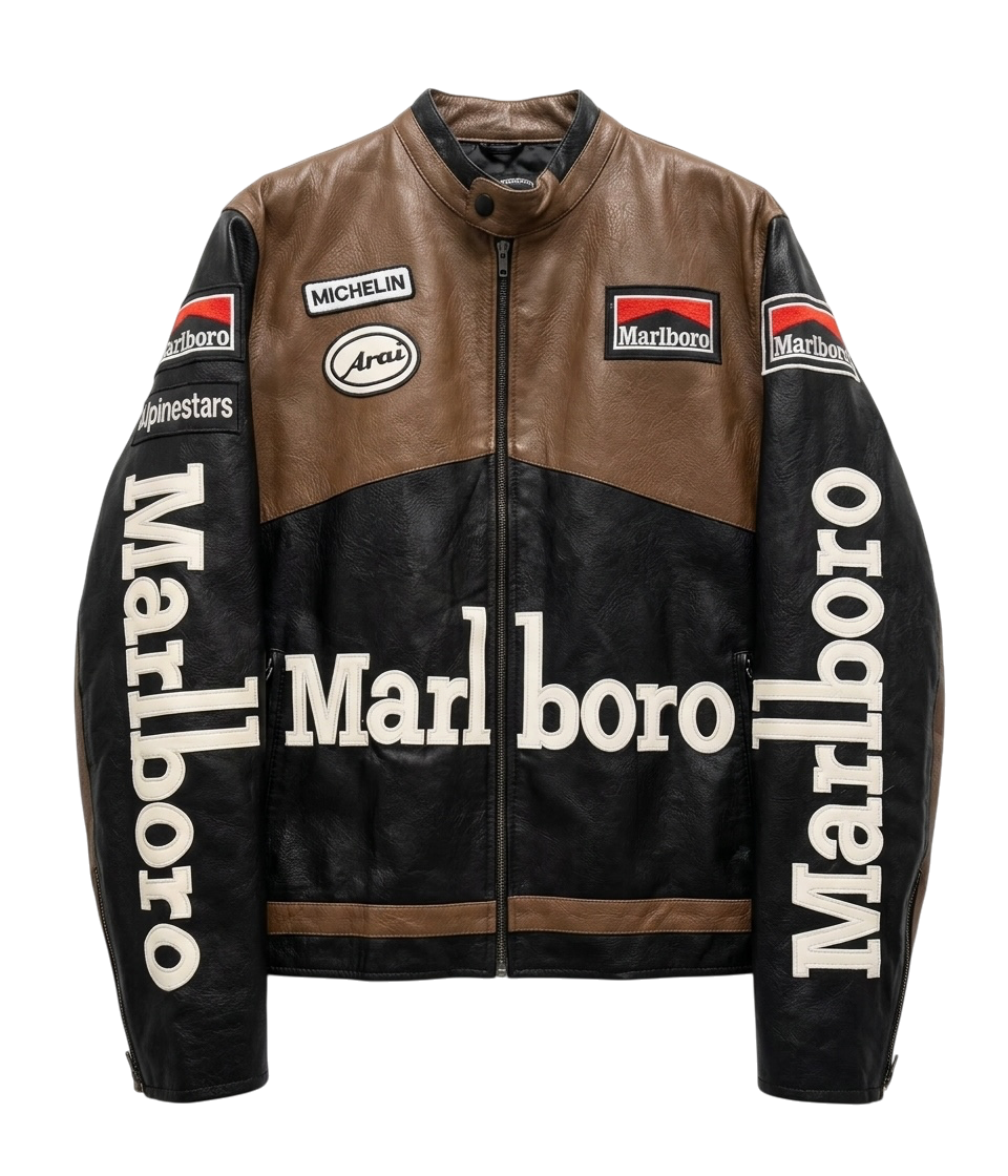 MARL BROWN LEATHER JACKET