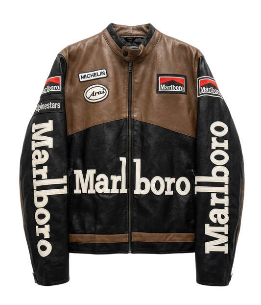 MARL BROWN LEATHER JACKET