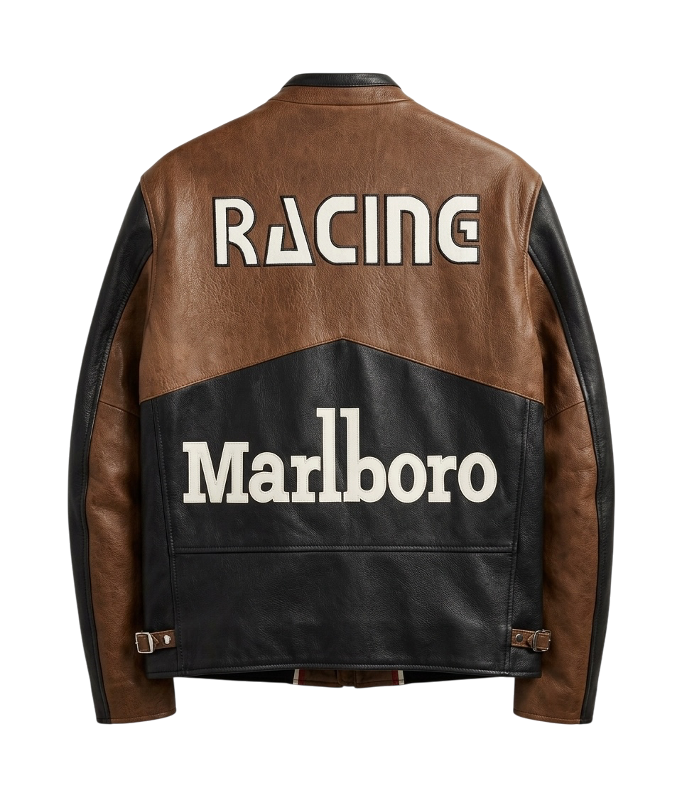 MARL BROWN LEATHER JACKET