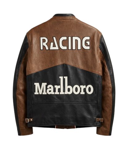 MARL BROWN LEATHER JACKET