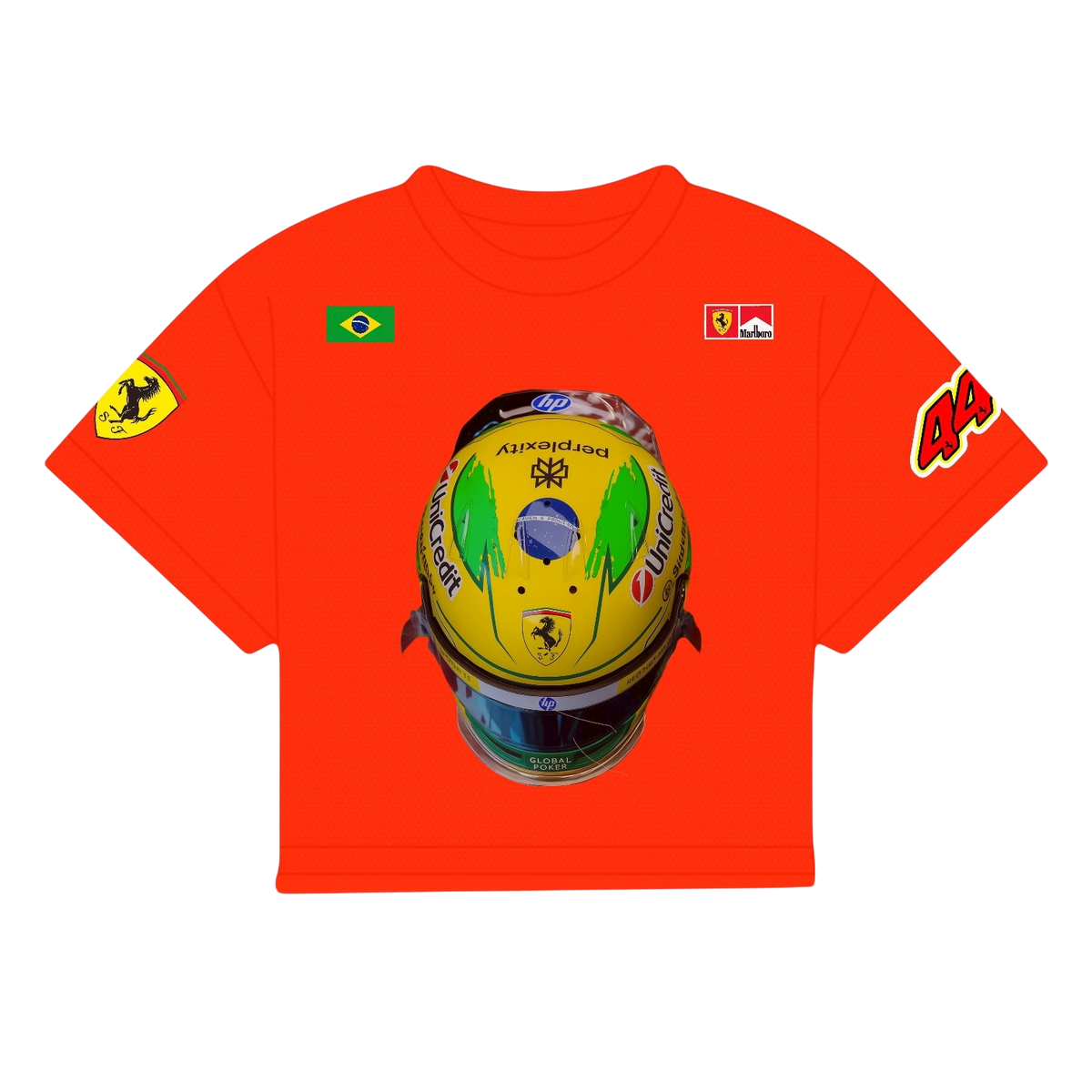 HAMILTON HELMET BRAZIL 2025 SHIRT | RED