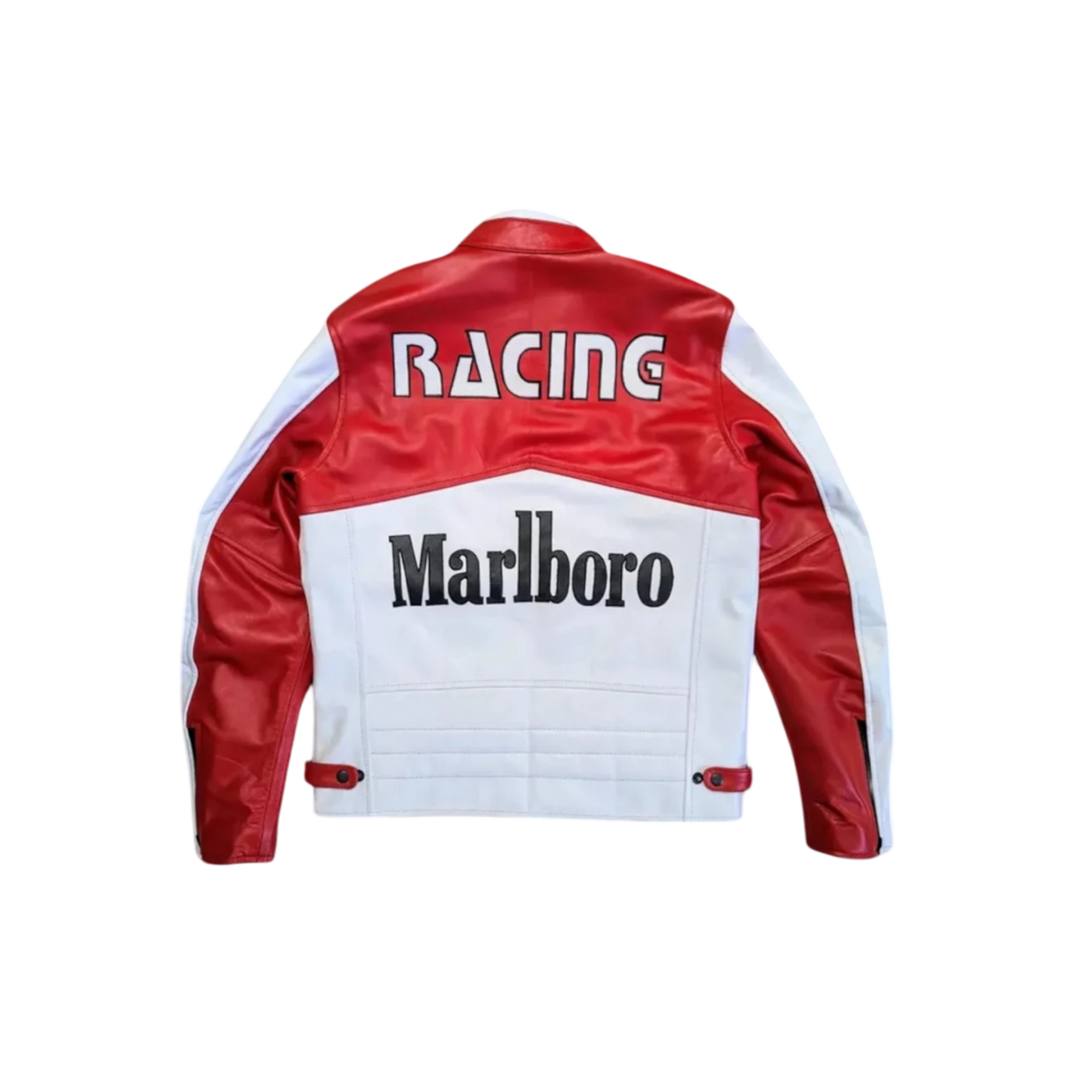 MARL WHITE LEATHER JACKET