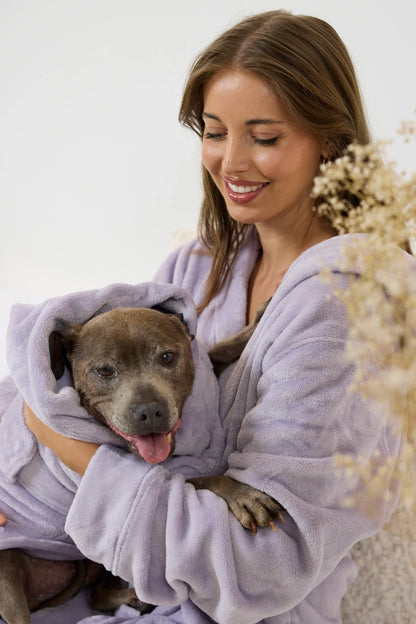 Doggo Robe Matching Set | Lavender