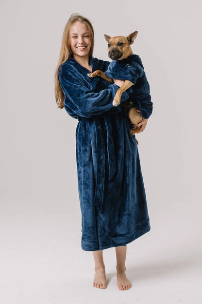 Doggo Robe Matching Set | Navy