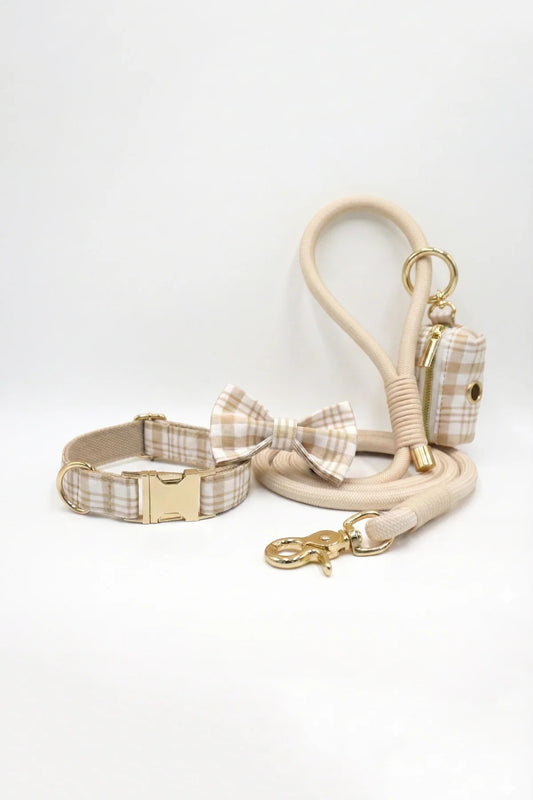 Doggo Collar & Leash Set | Cream